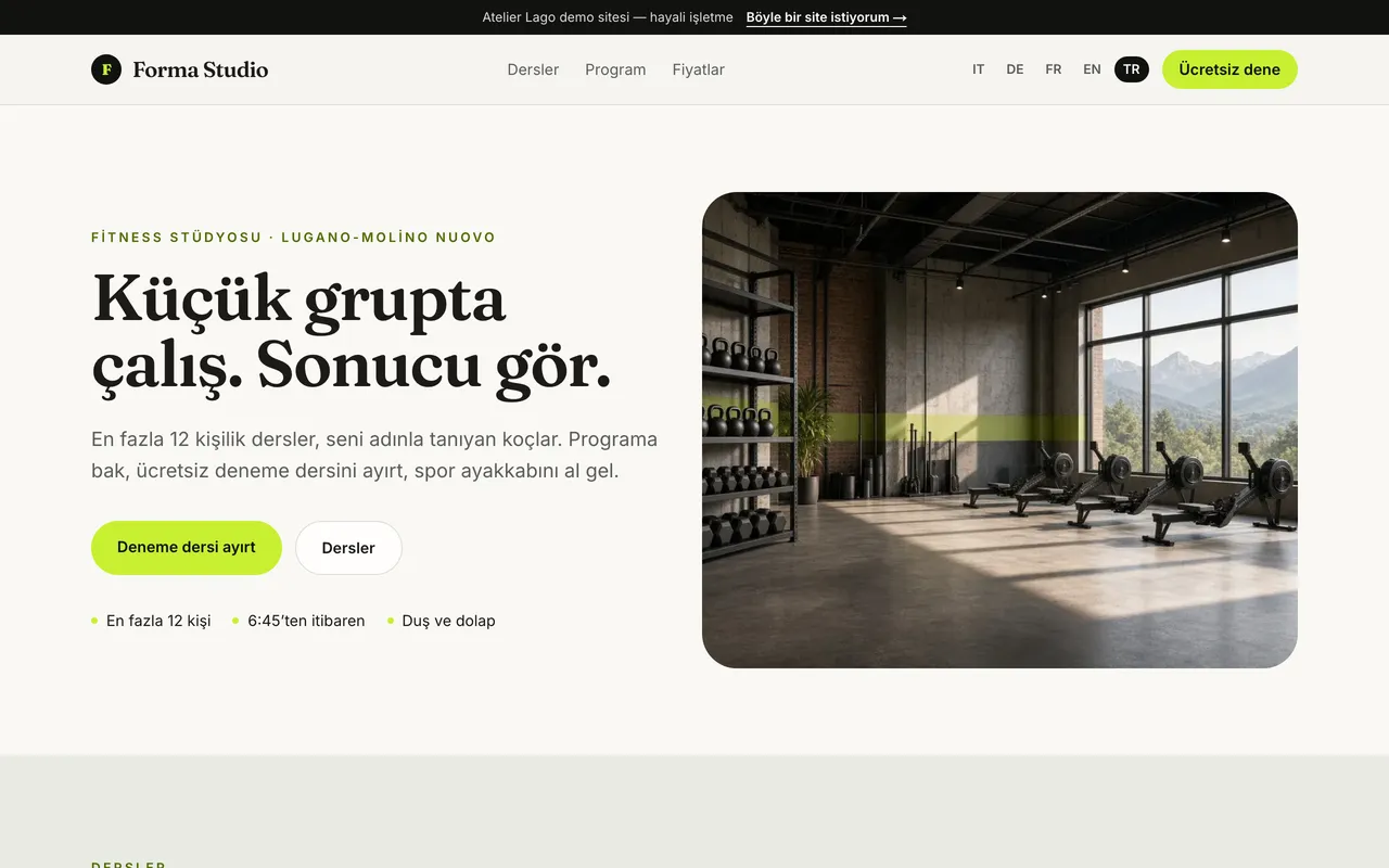 Salona werzîşê · Forma Studio